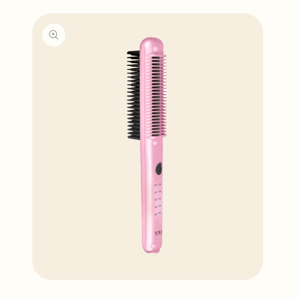 New Soleil Baby Pink Styling Comb Heat Brush